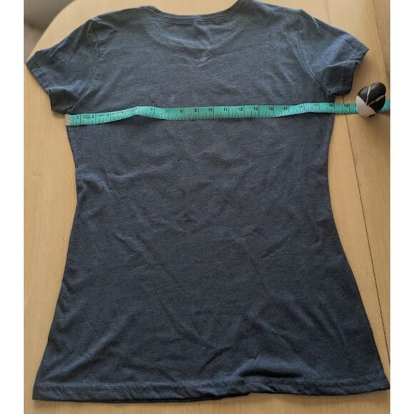 Instant Message Scandinavian Fox Graphic Heather Blue T-Shirt Size Small - Picture 3 of 4